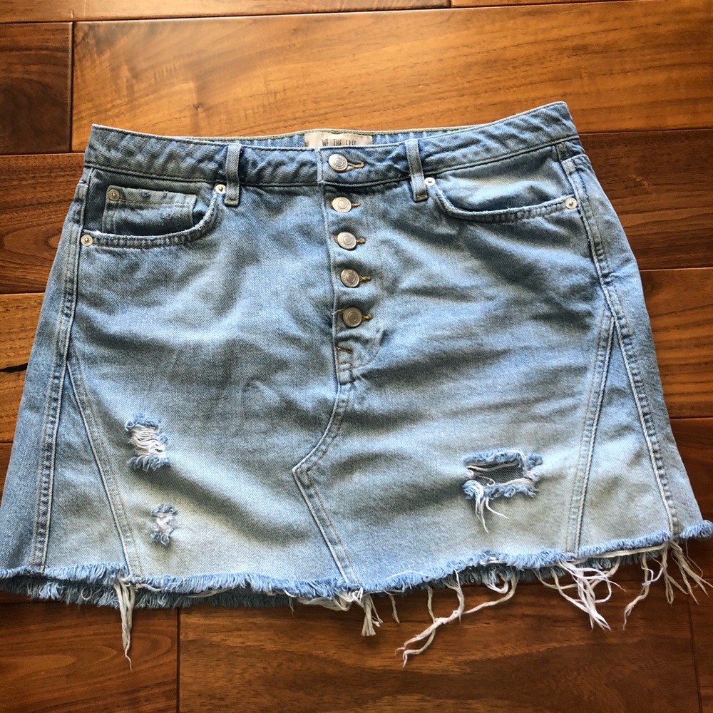 Free people denim skirt